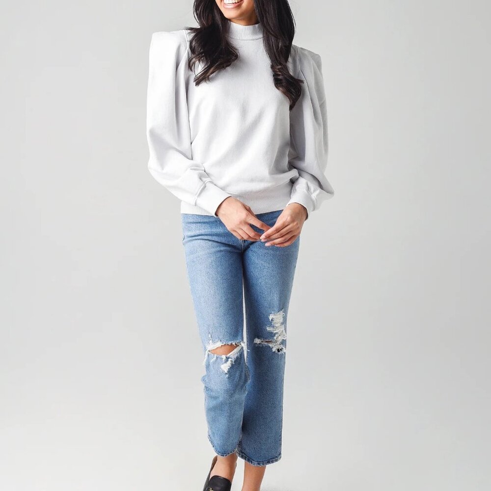 AGOLDE Folded Sleeve Sweatshirt Size Small